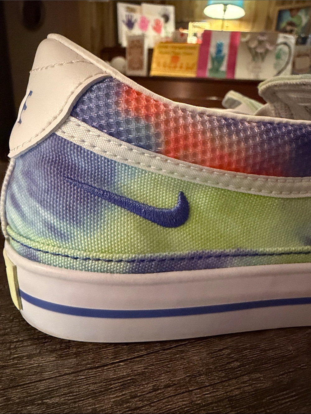 Nike Court Legacy Print Tie-Dye Slip-On size 9.5 - Picture 8 of 8